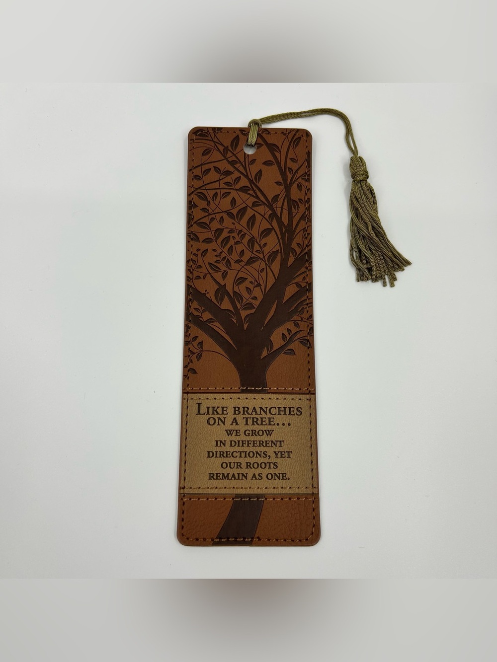 Tree of Life Faux Leather Bookmark